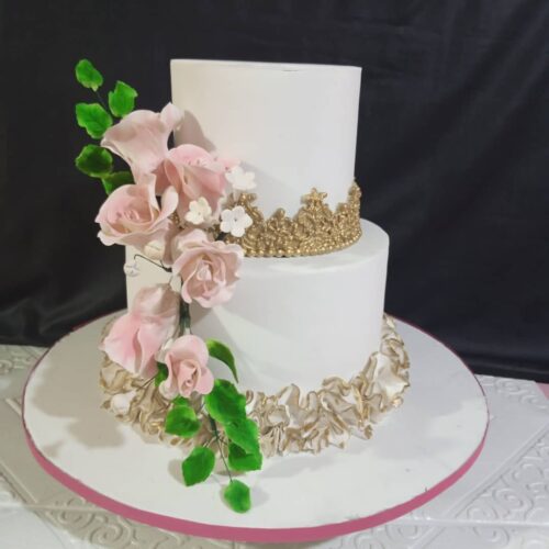 Simple 2 Layer Wedding Cake