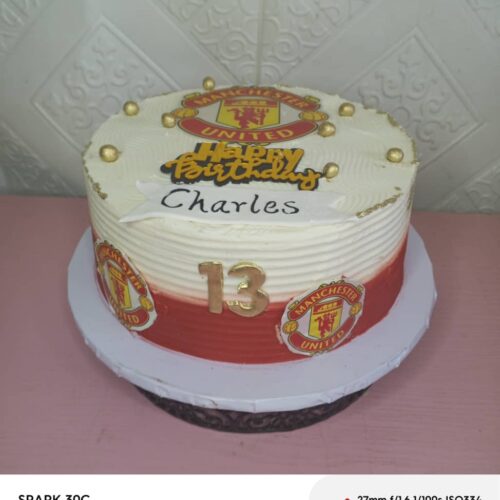 Man U Football Fans Birthday Cake